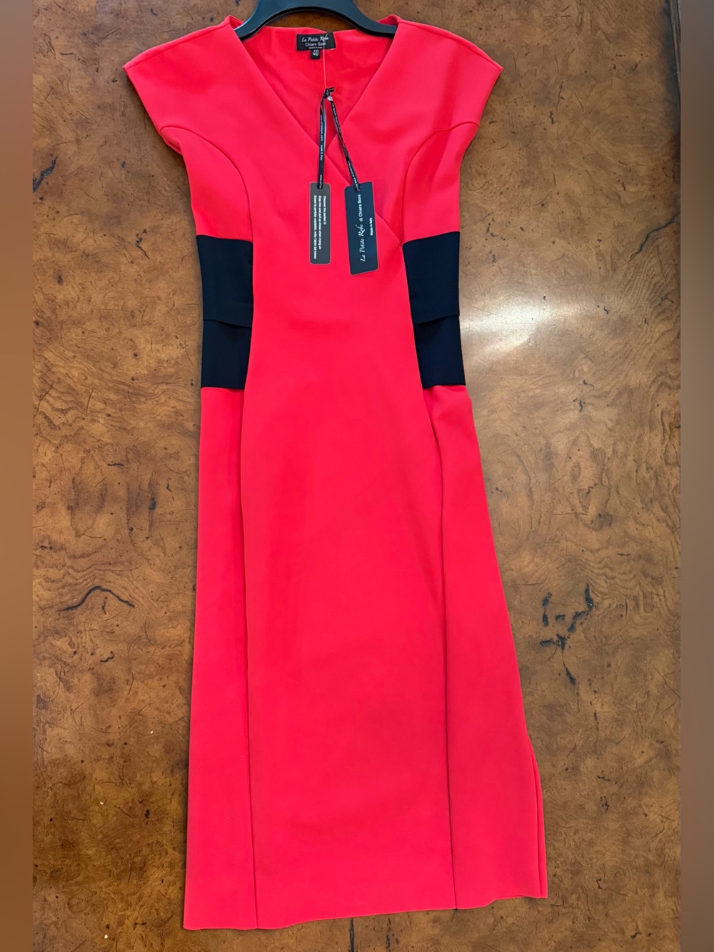 La petite robe di Chiara boni Alida red and black sangria dress size 40 NWT